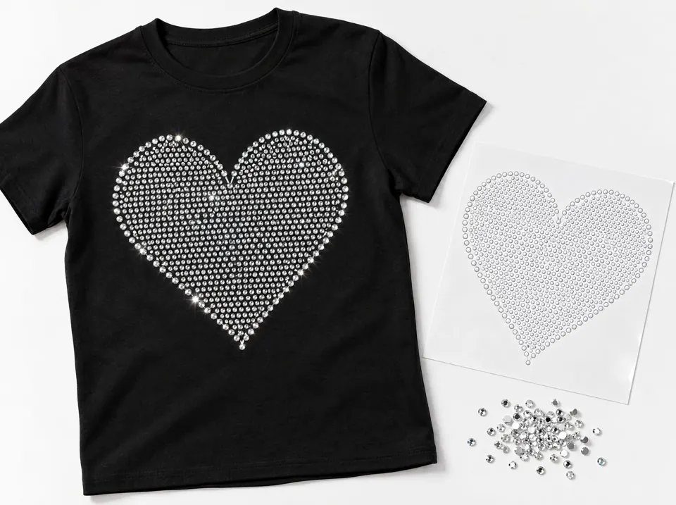 Rhinestones: exemplo feito com o arquivo do módulo